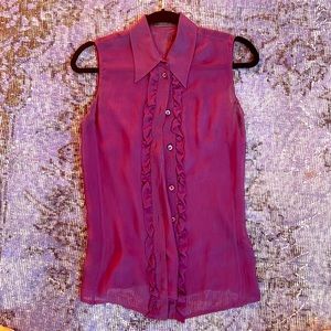 Ruffled Sleeveless Prada Blouse